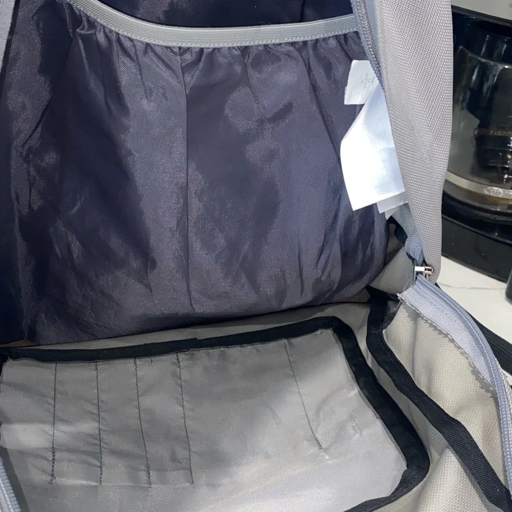 JanSport Gray Backpack with Brown Base